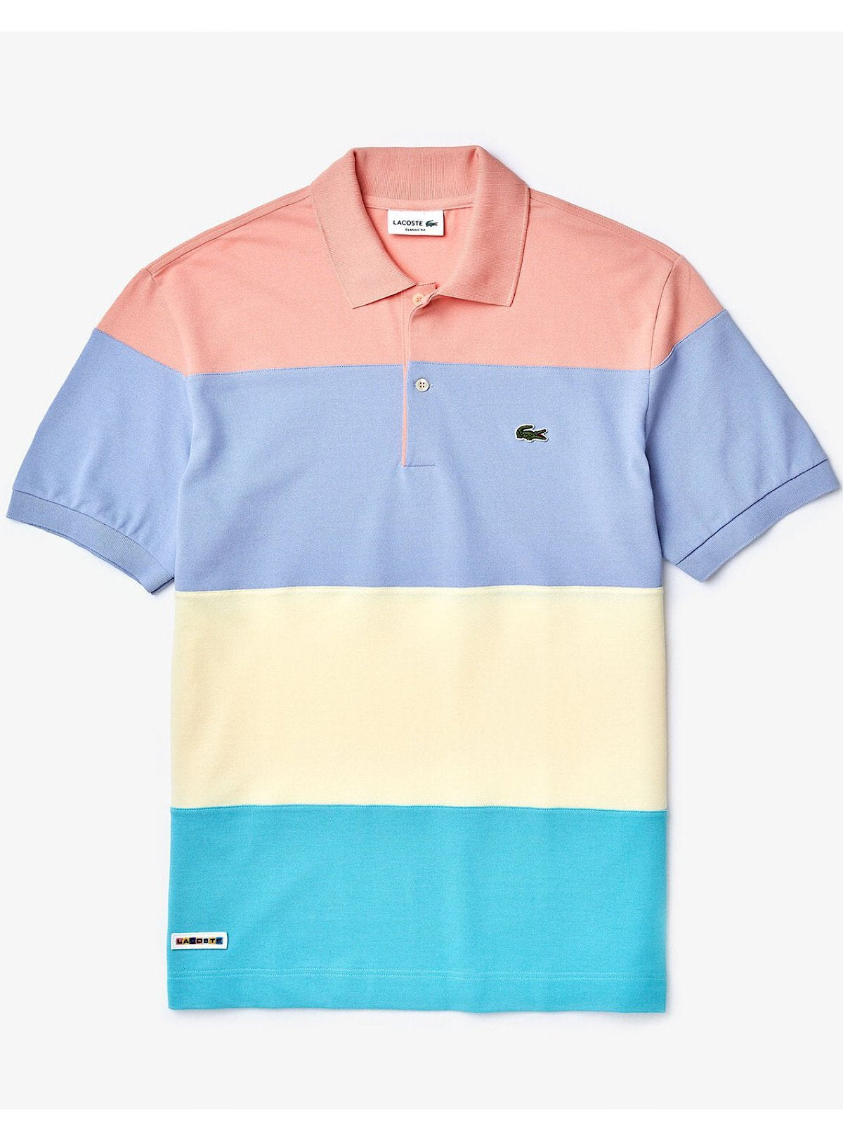 lacoste color block t shirt