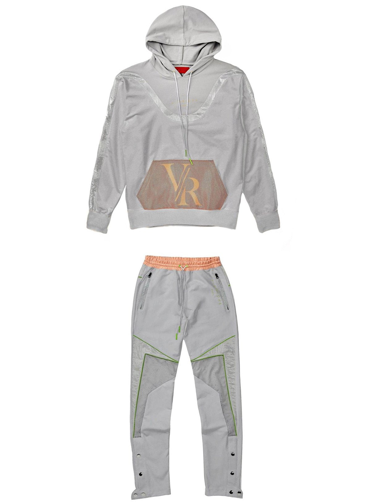 silver sweatsuit