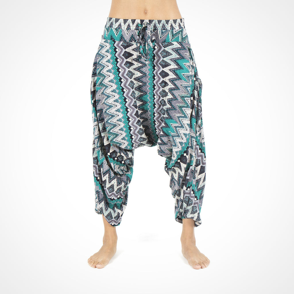 Green Zag Harem Buddha Pants® | Yoga & Lounge Wear | Now in the UK!