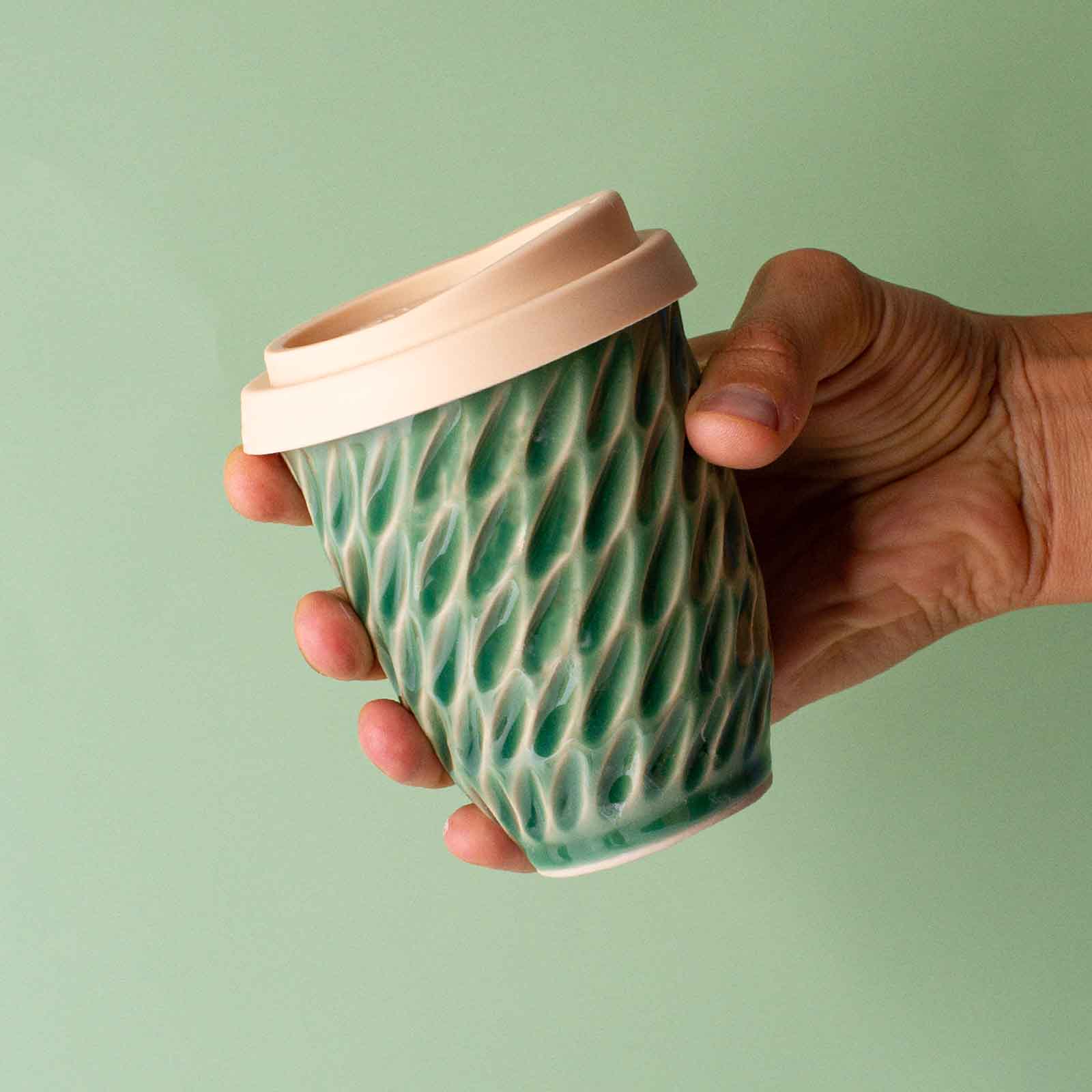 Travel Cup Pottery Large Travel Mug, Silicone Lid and Sleeve, 700 Ml Coffee  Mug, Zero Waste, Ceramic, Stoneware, Handmade, Wheel Thrown 