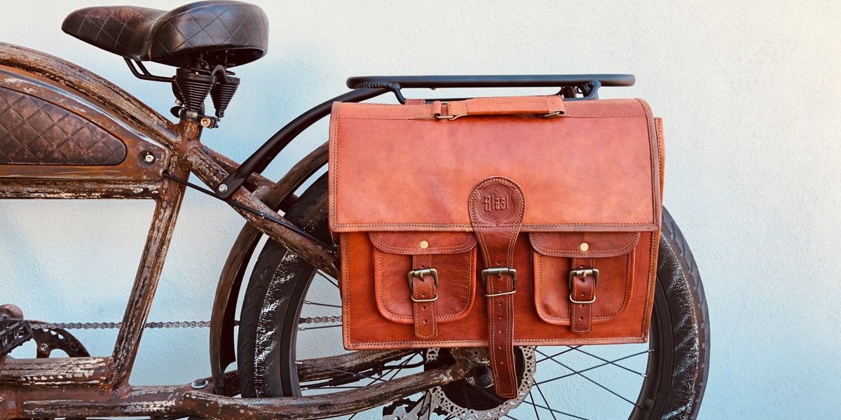 leather bicycle panniers