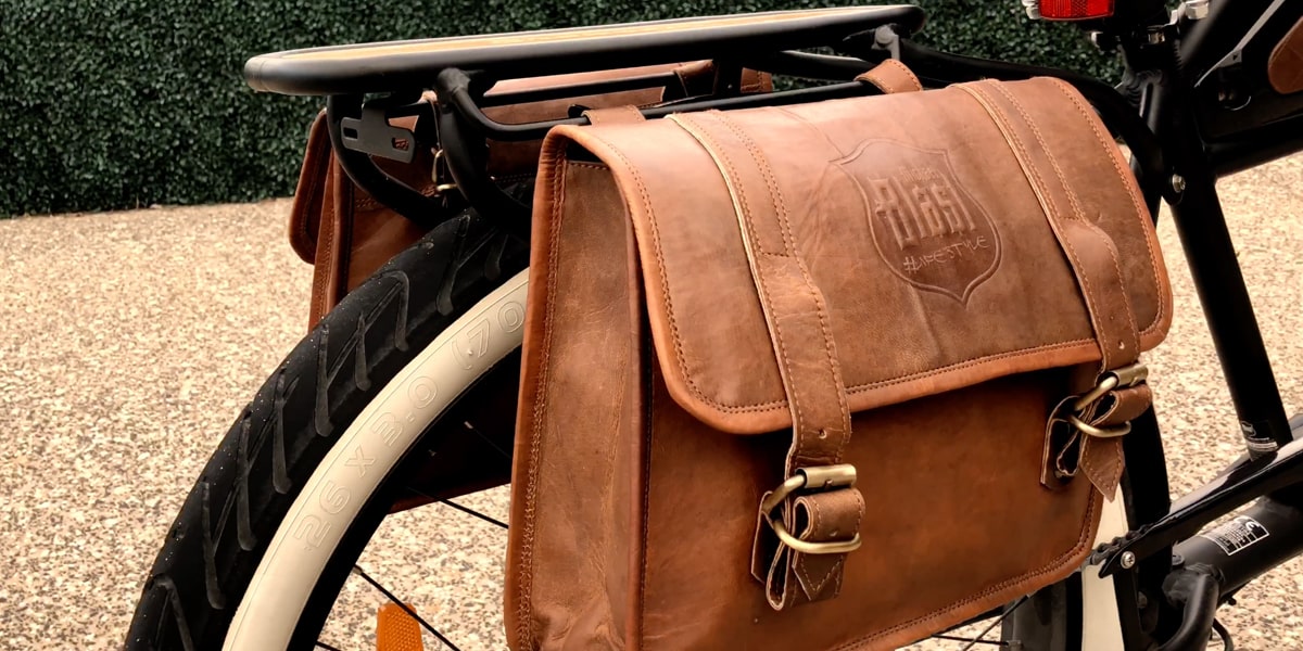 leather bicycle saddle bags