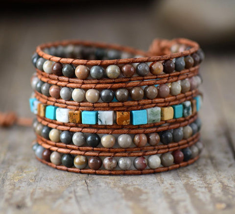 Anne Sportun Turquoise Beaded Wrap Bracelet – Peridot Fine Jewelry