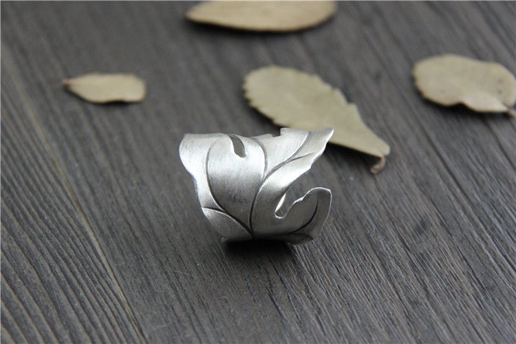 Sterling Silver Leaf Ring – Egret Jewellery