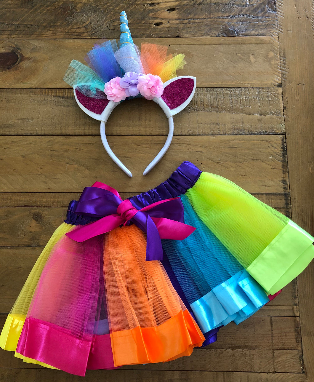 rainbow unicorn tutu skirt