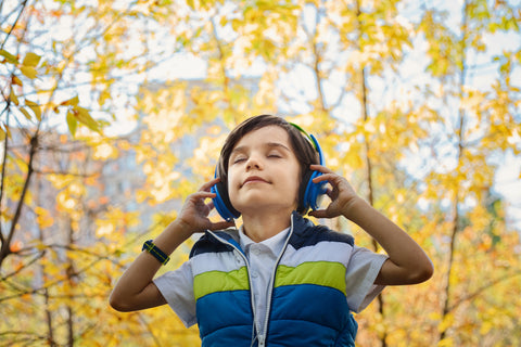 boy listening to music