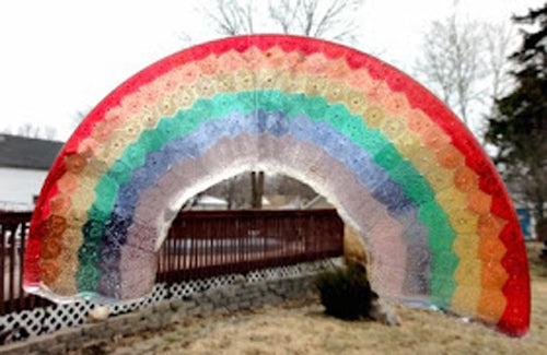 bright rainbow suncatcher from The Cookie Puzzle
