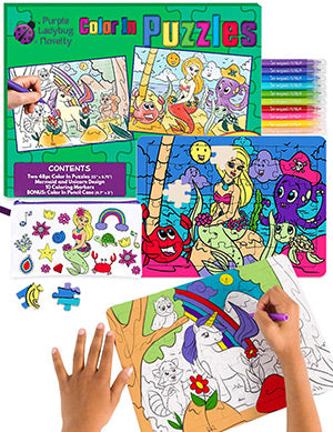 puzzle kit comes with pencil case and markers