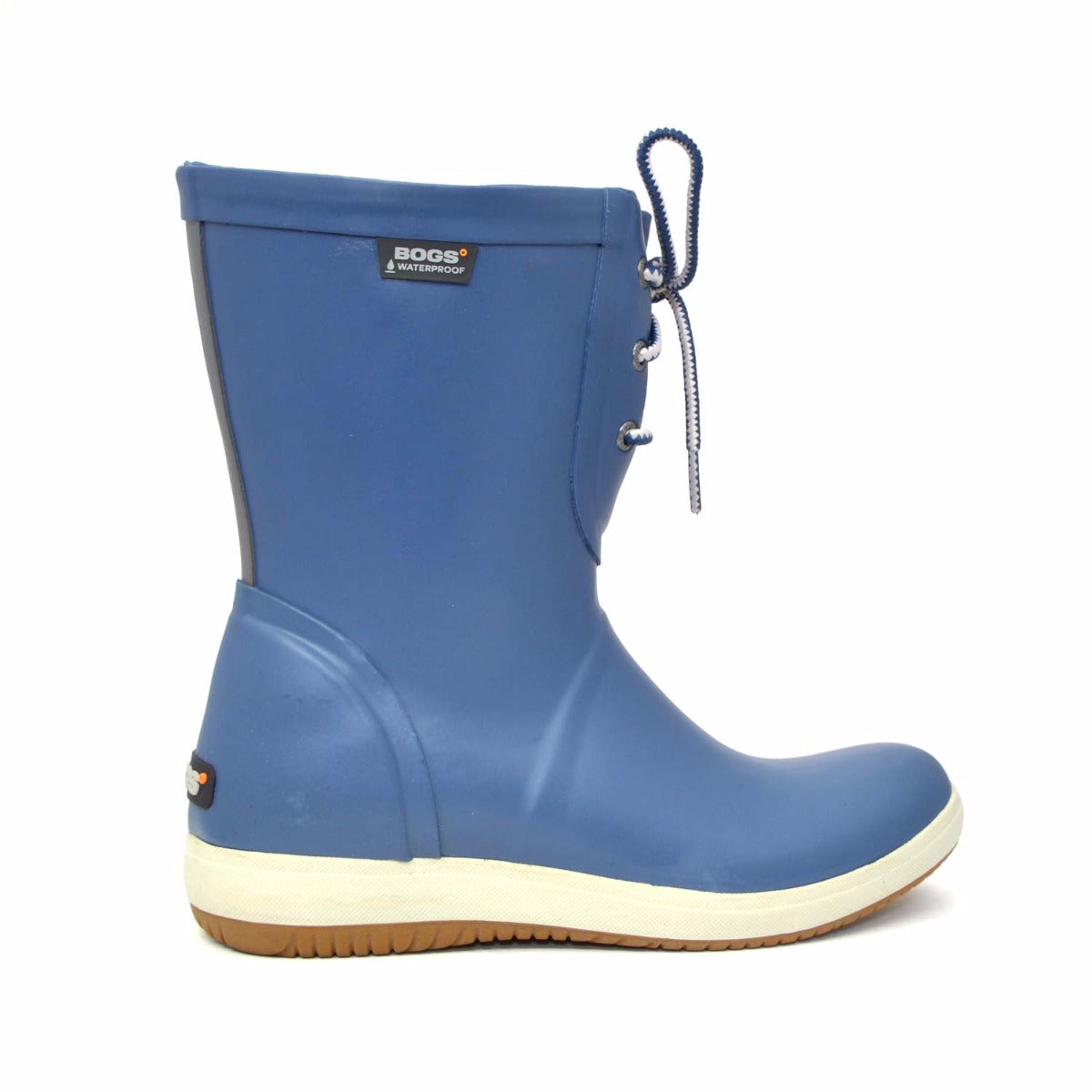 Quinn Lace Up Blue Gumboots • Wellies 