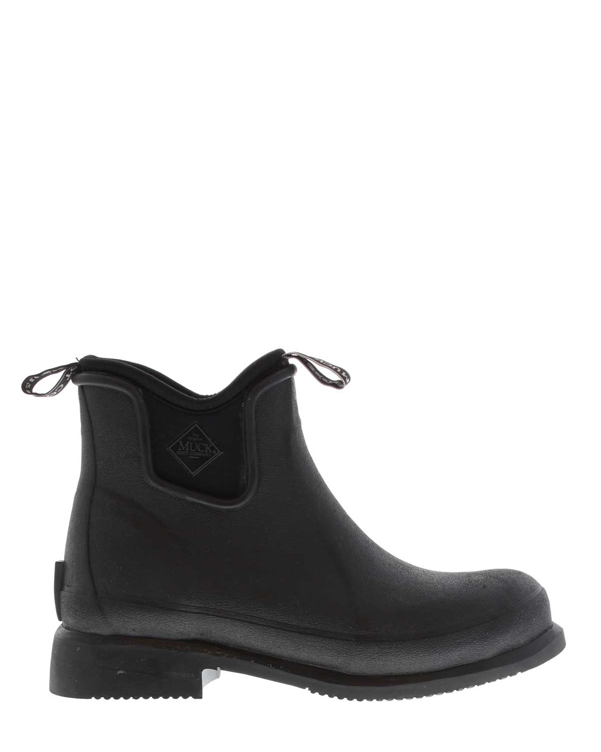 black ankle gumboots