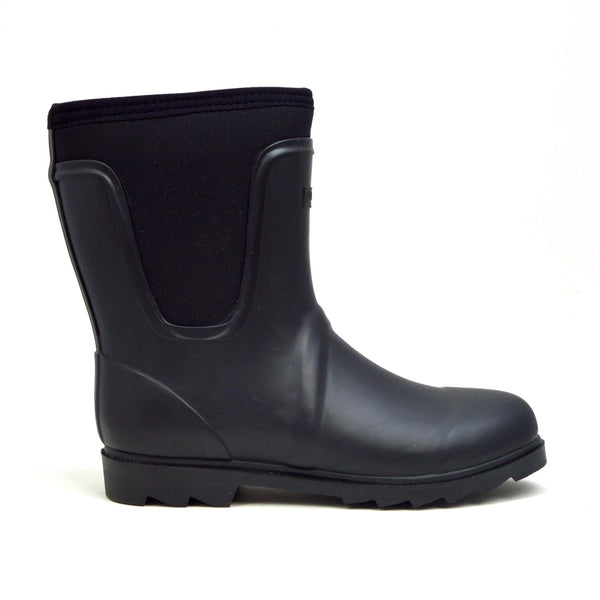 Neoprene Mid Black Gumboots • By Stormur • Wellies Online