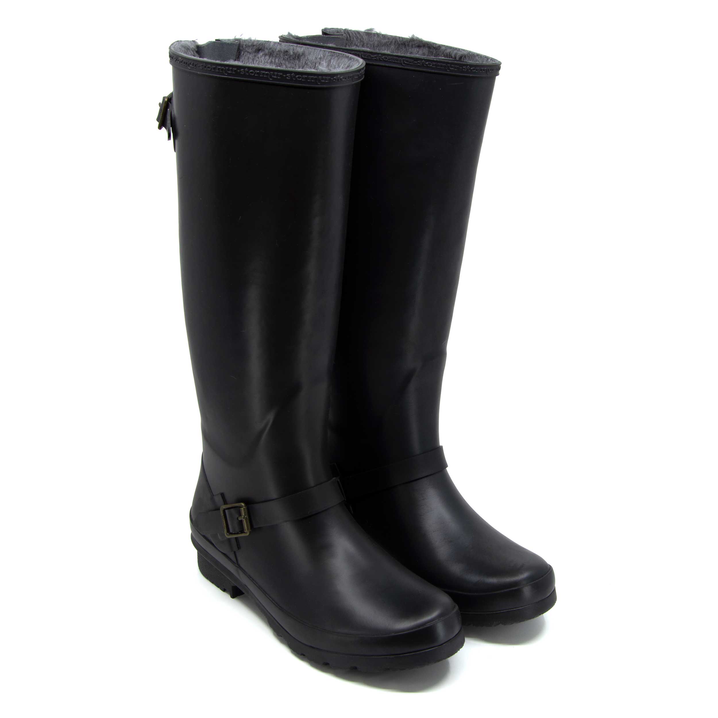 Original Fleeced II Tall Gumboots Black • By Stormur • Wellies Online