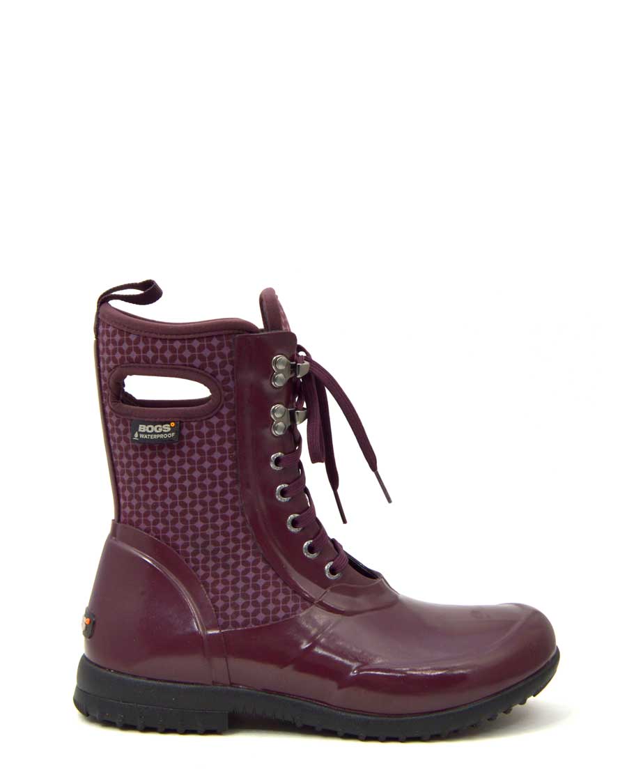 Sidney Cravat Burgundy Lace Up Gumboots 