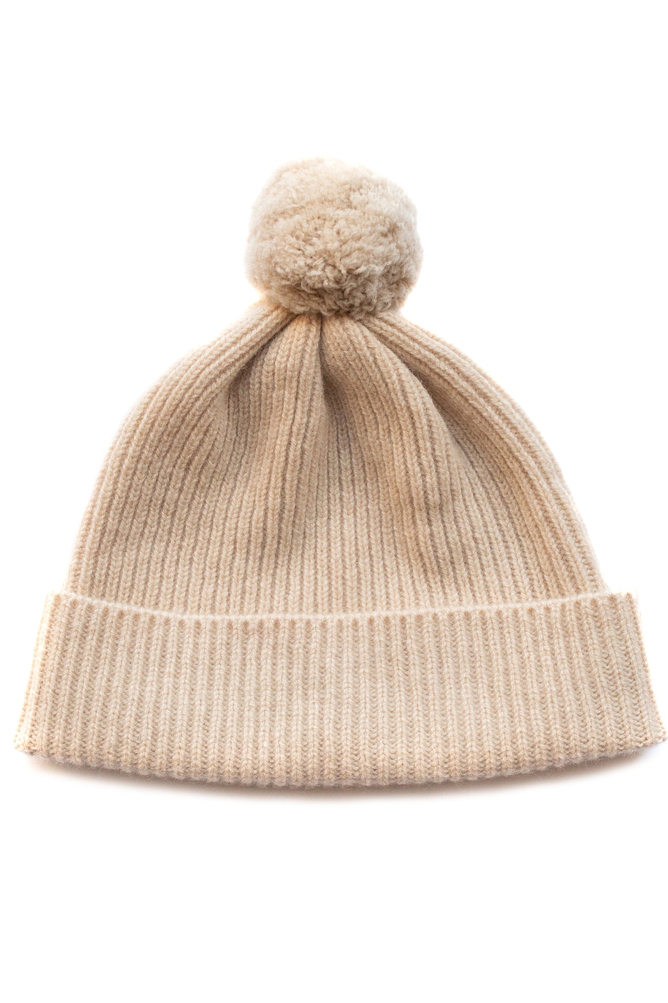 oatmeal pom pom hat