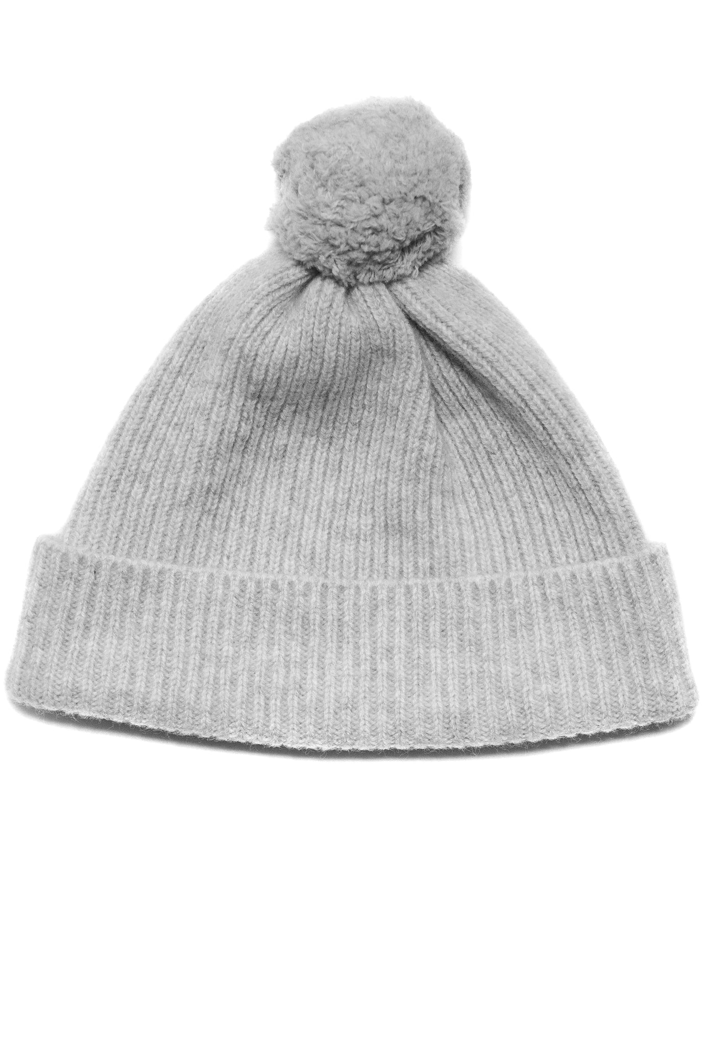 ribbed pom pom beanie