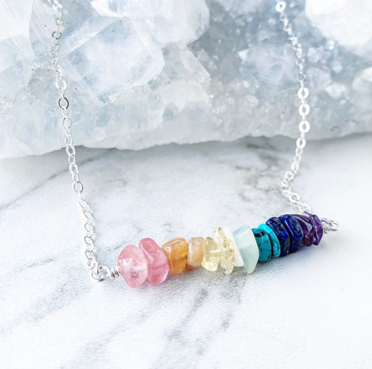 Raw Chakra Stone Necklace