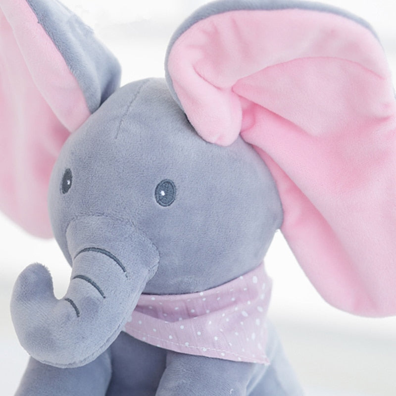 peek a boo elephant plush toy