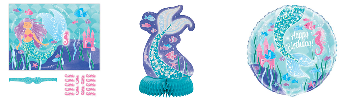 Mermaid Under The Sea Tableware & Decorations
