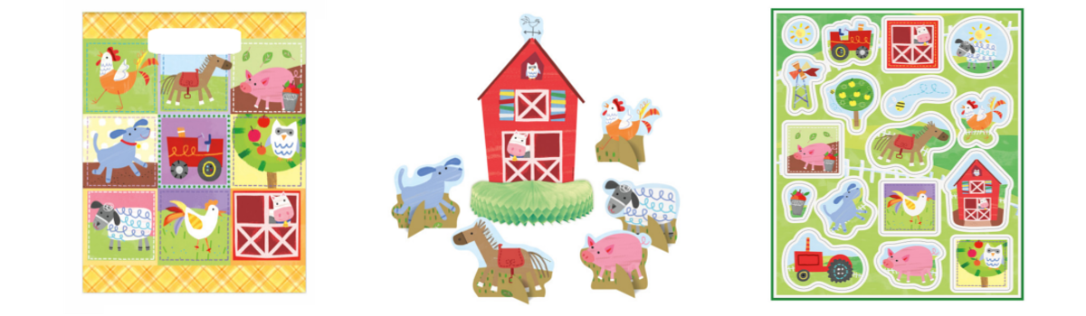 On The Farm Party Tableware & Decorations