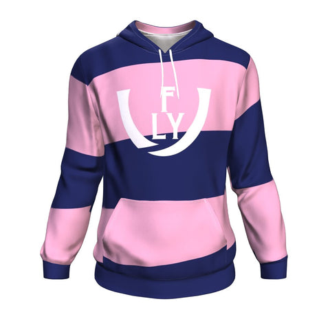 pink and blue heart hoodie