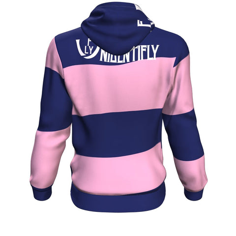 pink and blue heart hoodie