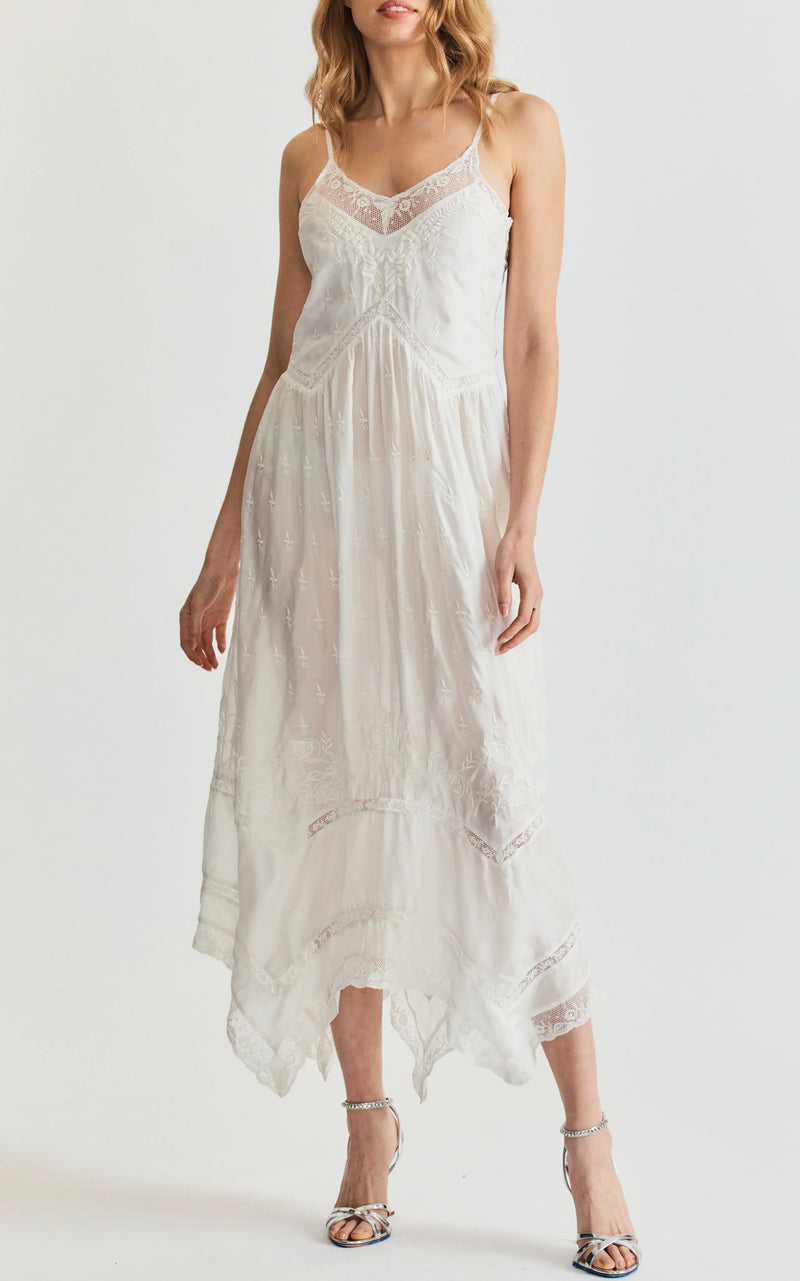 Love Shack Fancy - Beltana dress in Antique White - women's summer ...
