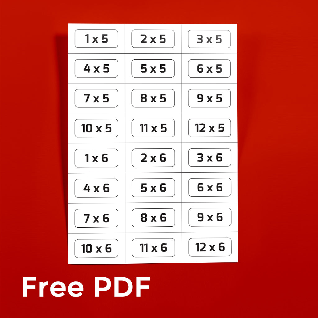 Free Printable Times Tables Cards – stewartwiggins
