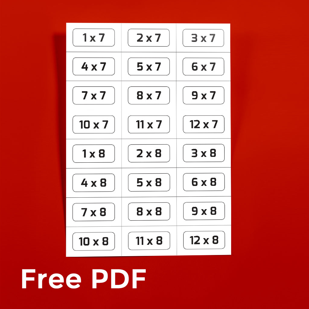 Times Tables Free Printable