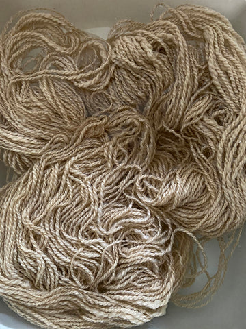 pre-dampening a skein of yarn to prepare for hand dyeing