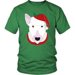 Bull Terrier in Santa Hat Christmas T-shirt - Jim N Em Designs
