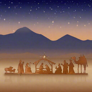 Nativity Rustic Metal Wall Mount - Bales Hay Sales/1891 Homestead