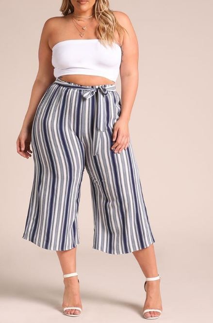 pinstripe palazzo pants