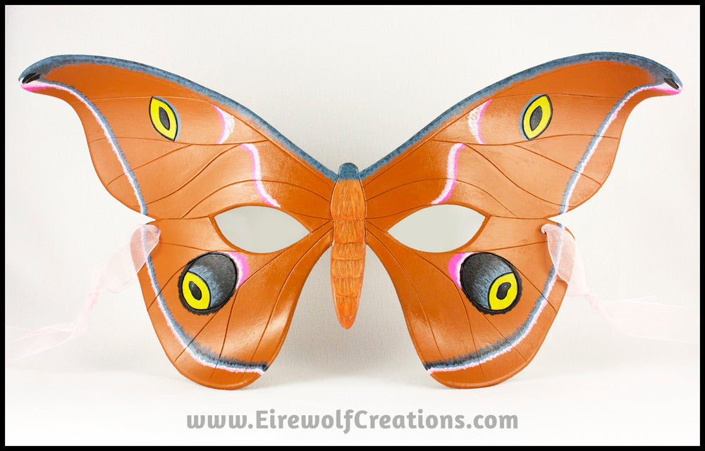 Handmade leather Moth or Butterfly mask, masquerade costume for Mardi ...