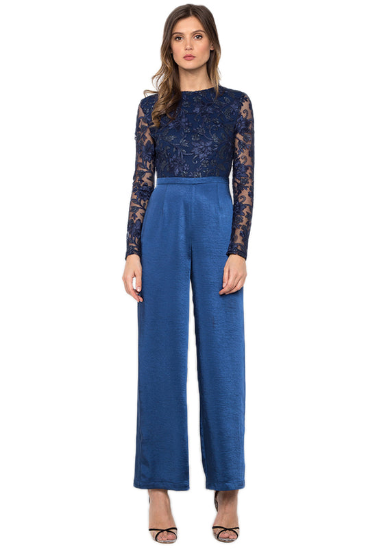 lace overlay jumpsuit