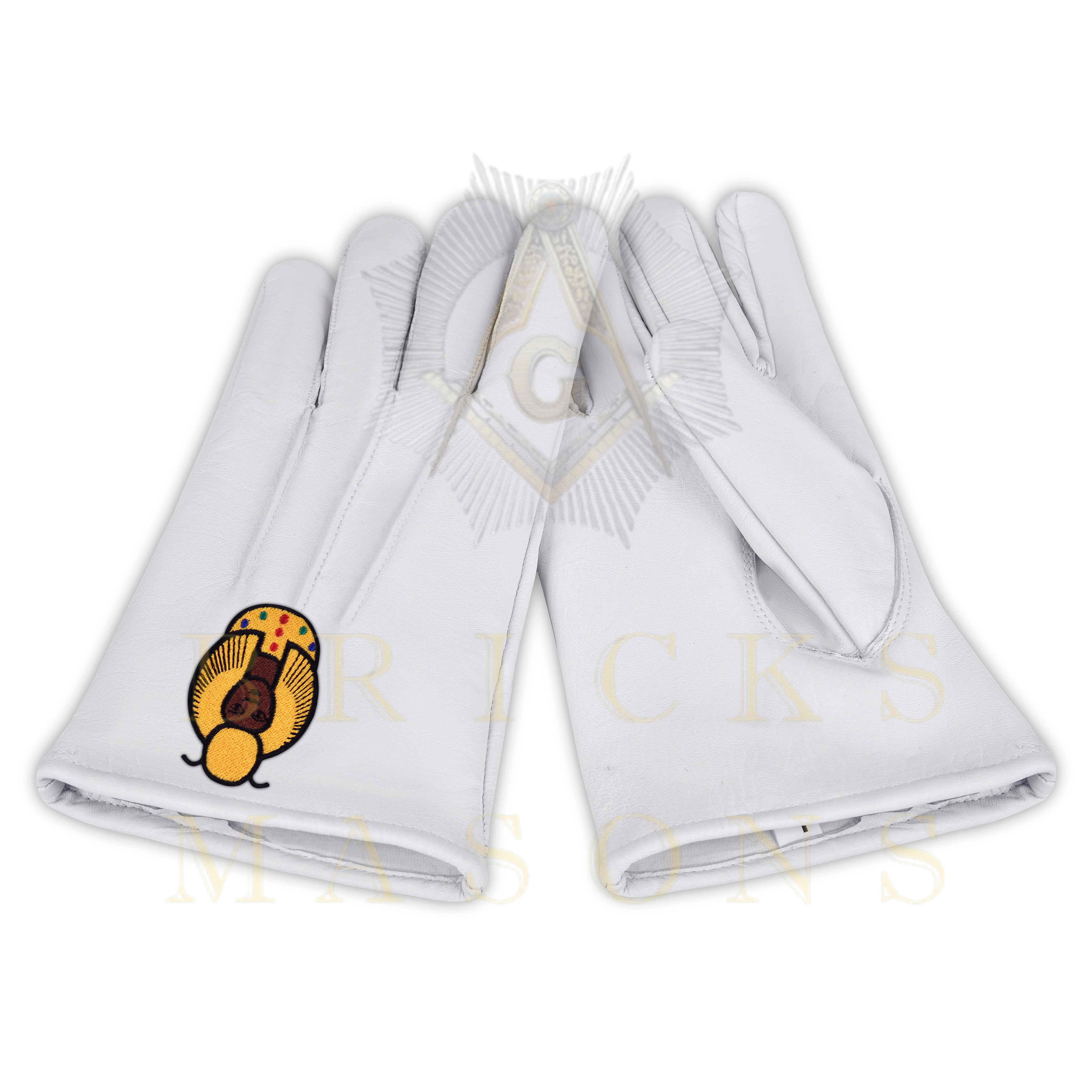 DOI Gloves - White Leather Yellow Patch Illustrious Master Council it's a powerful reminder of
