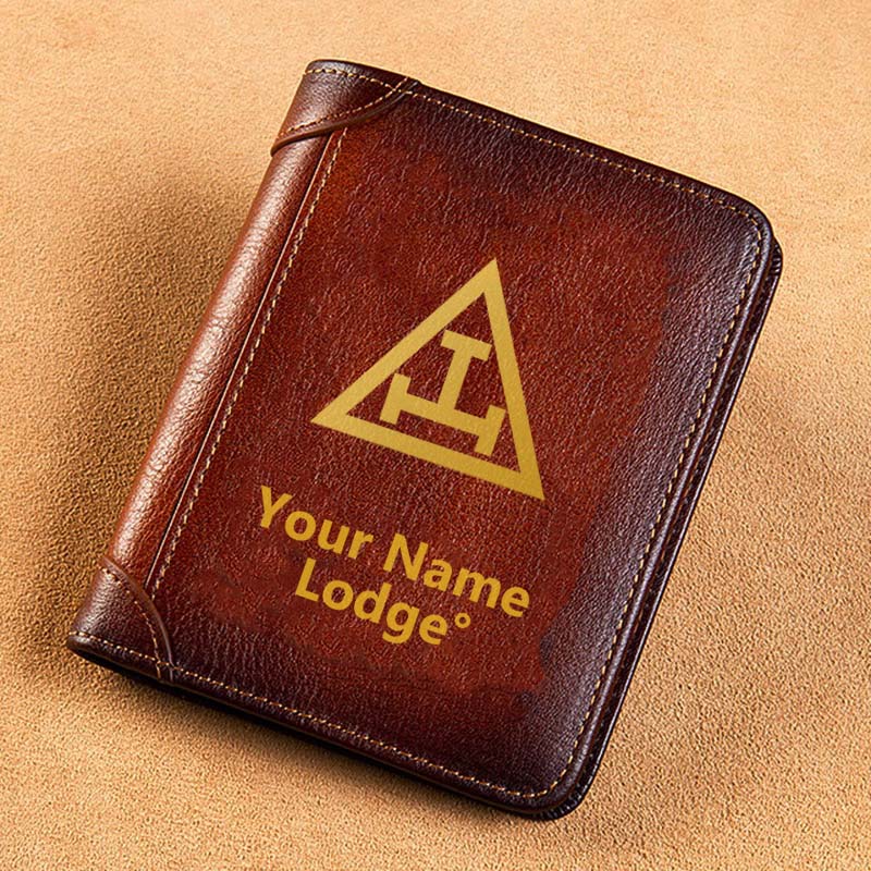 Royal Arch Chapter Wallet - Brown Leather