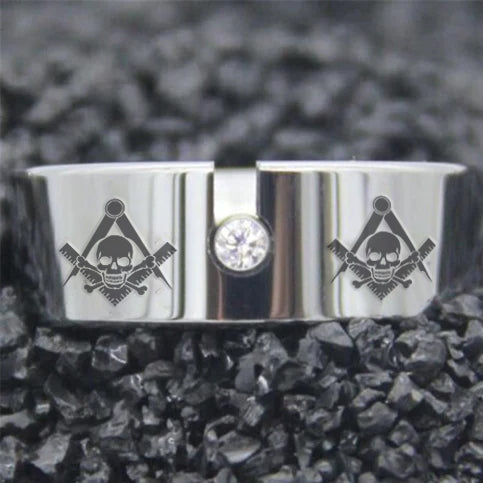 Widows Sons Ring - Silver Pipe With CZ Stone