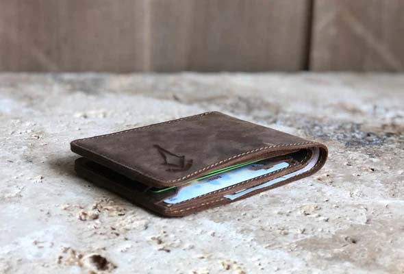 Past Master Blue Lodge Wallet - Handmade Leather