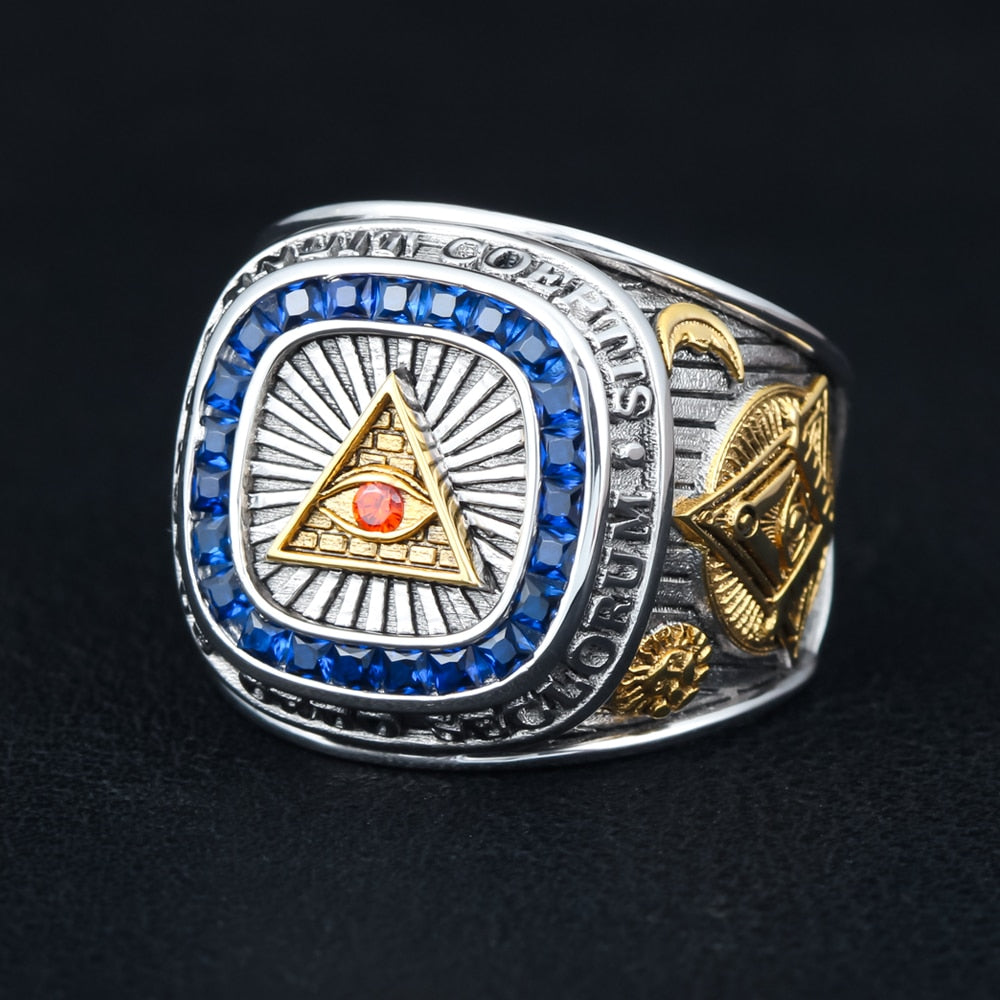 Master Mason Blue Lodge Ring / 33rd Degree Scottish Rite / Eye O