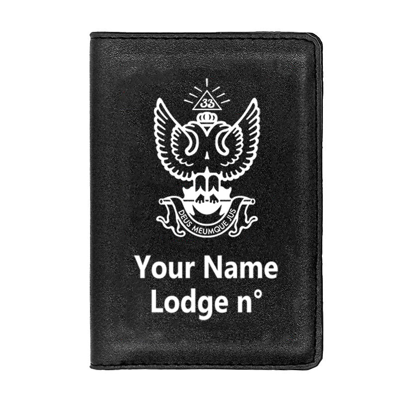 33rd Degree Scottish Rite Wallet - Wings Up Black & Brown