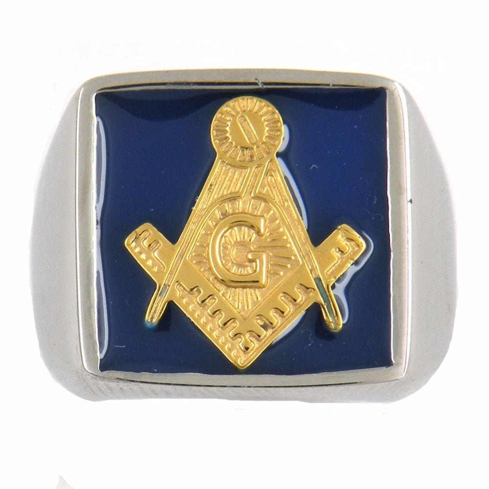 Master Mason Blue Lodge Ring - Blue & Gold