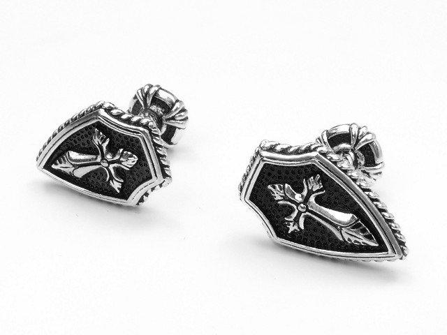 Knights Templar Commandery Cufflink - White Gold Electroplated Cross ...
