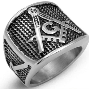 Knights Templar Commandery Ring - Stainless Steel Silver | Bricks Masons