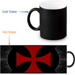 Heat Morphing Black Knights Templar Mug - Bricks Masons