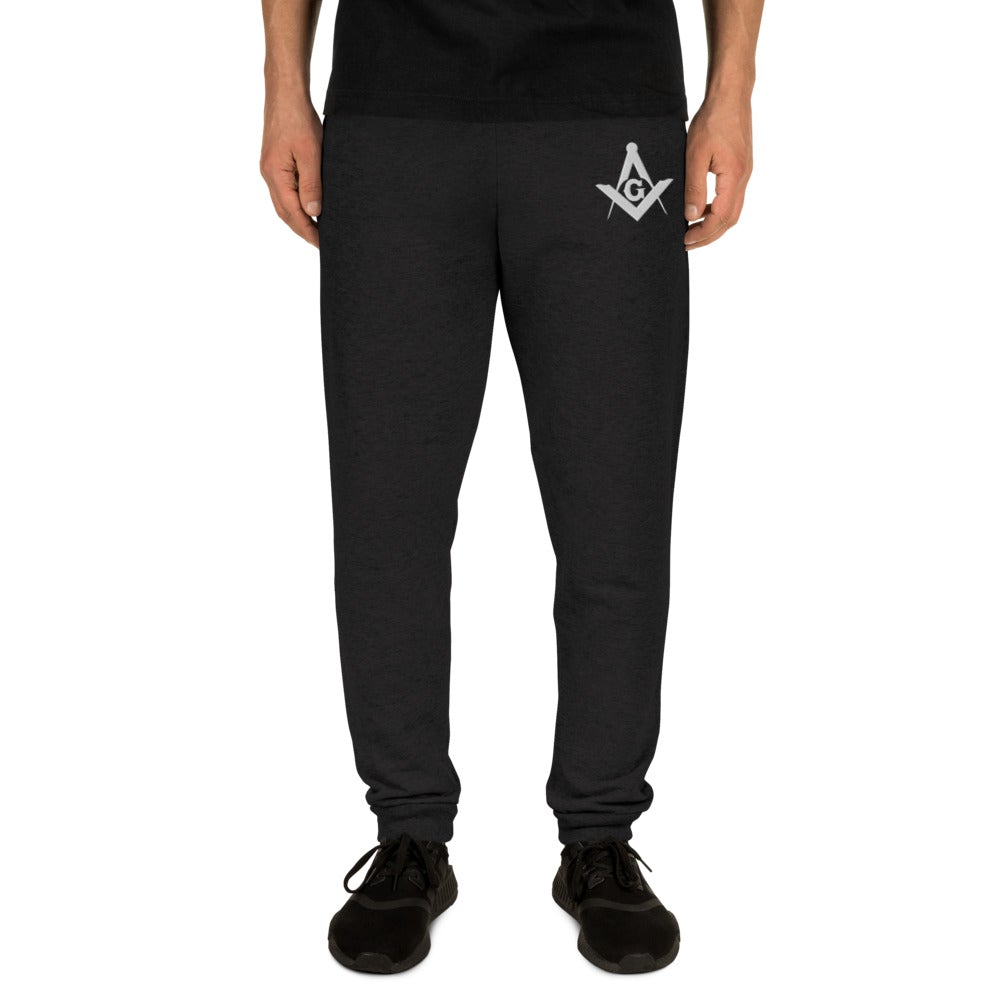 Embroidered Square and Compass G Masonic Joggers