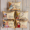 Post Card Vintage Valentines Pillows | 7x11 size | Set of 9 | Small Decorative Pillows | Toss Pillow Set | Throw Pillow Set | Accent Pillows UniikPillows