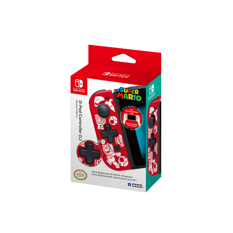 nintendo switch hori mario edition wireless rechargeable controller