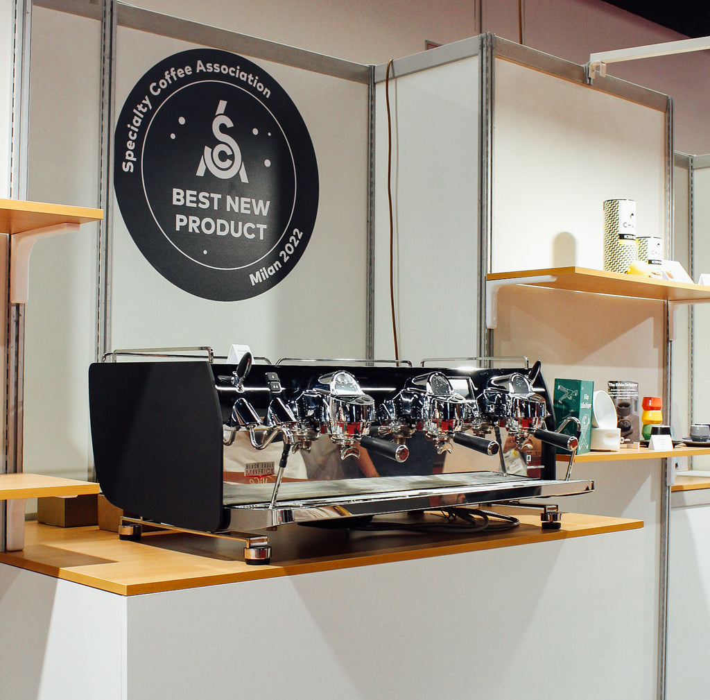 Maverick espresso machine on the SCA awards stand