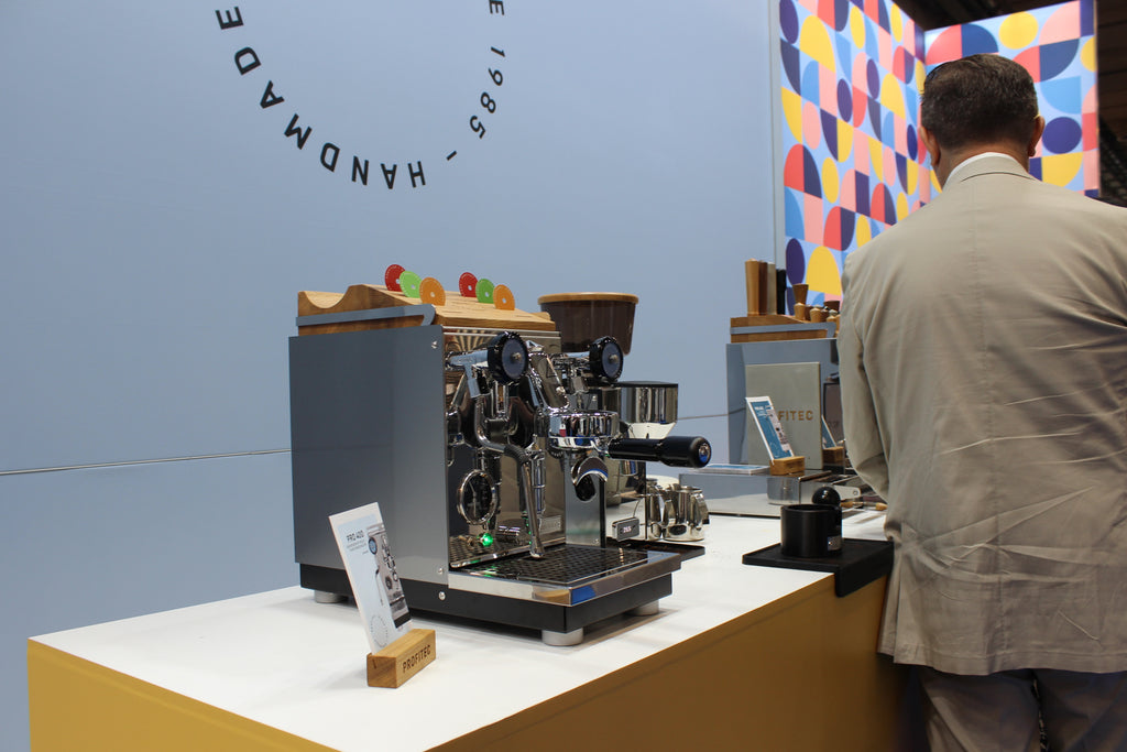 An espresso machine at the show