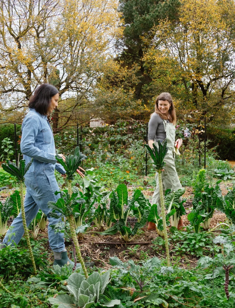 dani and heide in the garden